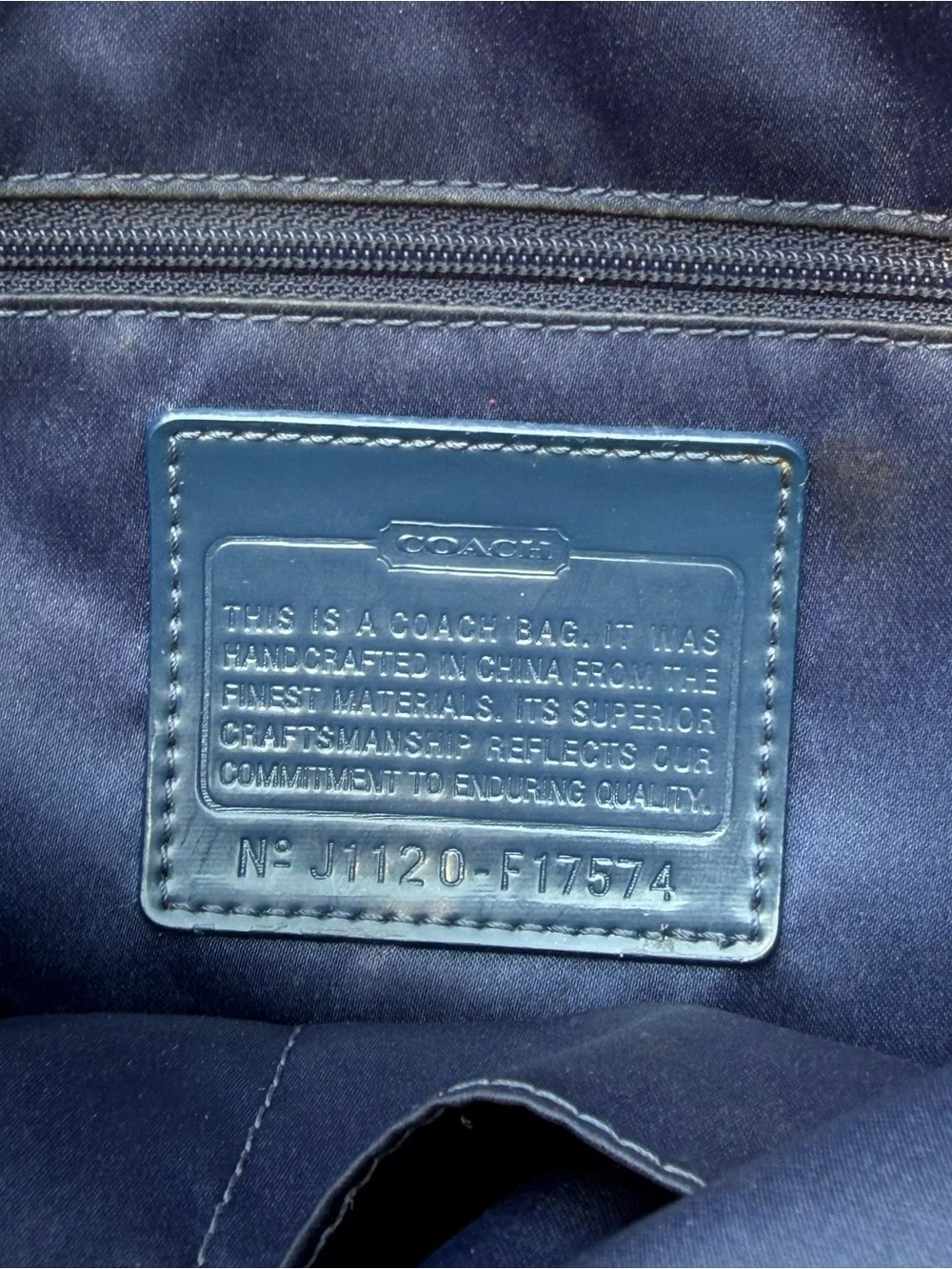 💙Y2K Coach Blue Signature Tote with Sequined Accent💙